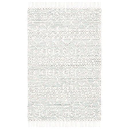 Safavieh 5 x 8 ft. Natura Power Loomed Rectangle Area Rug, Ivory & Light Green NAT875Y-5